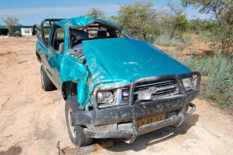 The pick-up involved in the accident.