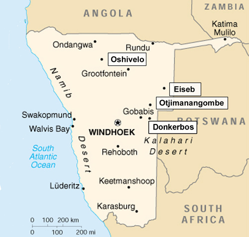 Namibia map
